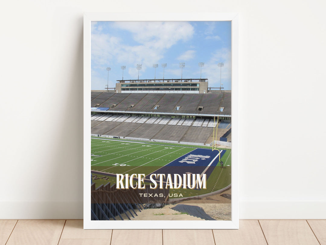 Rice Stadium Football Wall Art