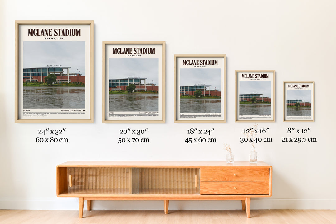 McLane Stadium Football Retro Wall Art