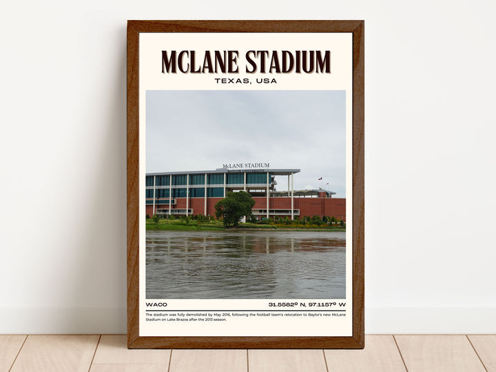 McLane Stadium Football Retro Wall Art