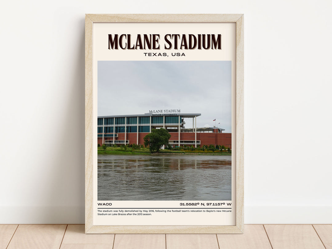 McLane Stadium Football Retro Wall Art