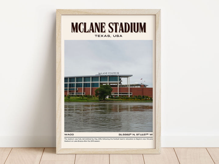 McLane Stadium Football Retro Wall Art