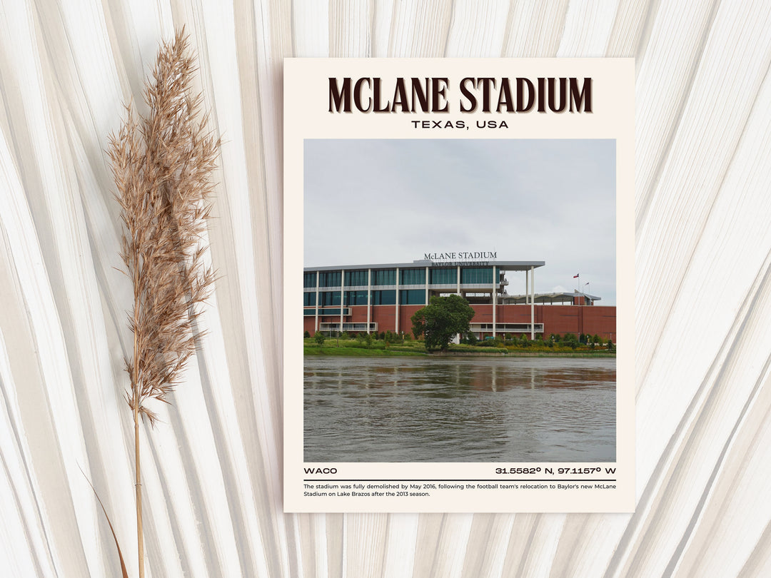 McLane Stadium Football Retro Wall Art