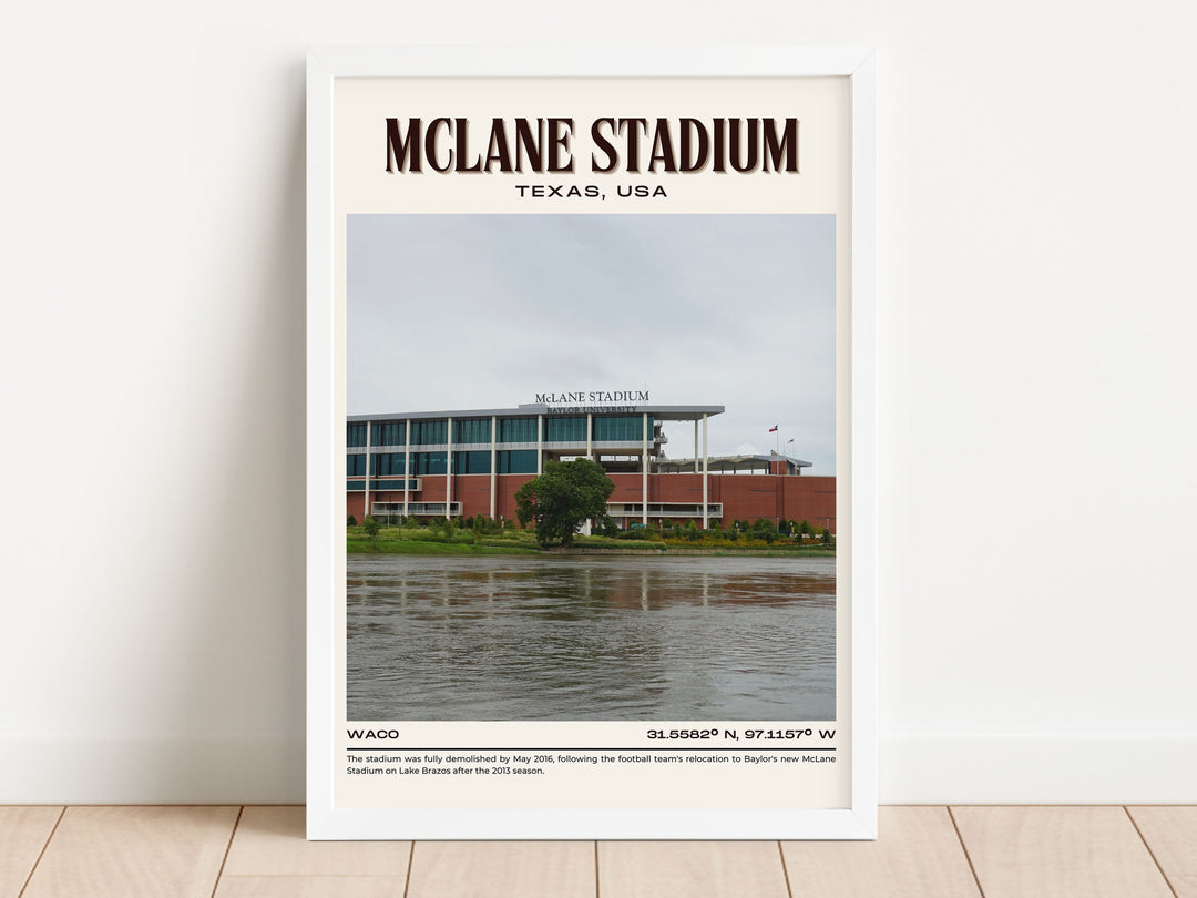 McLane Stadium Football Retro Wall Art