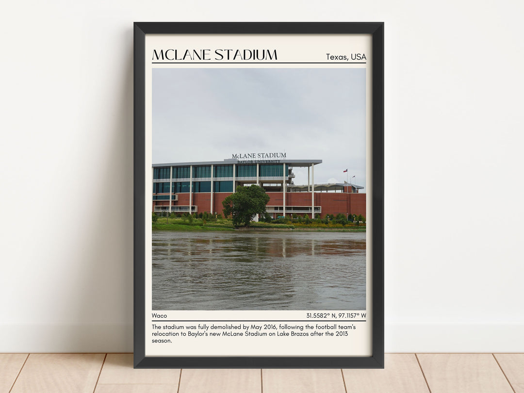 McLane Stadium Football Minimal Wall Art