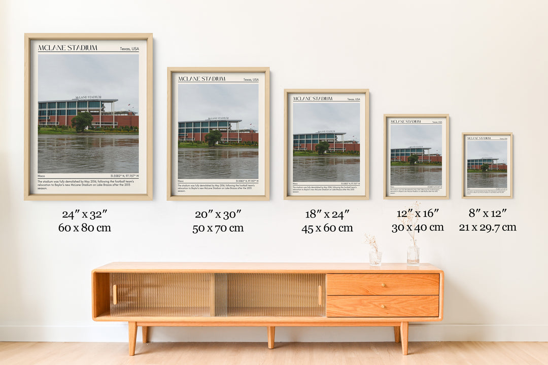 McLane Stadium Football Minimal Wall Art