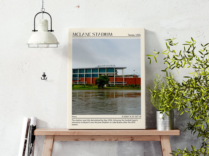 McLane Stadium Football Minimal Wall Art