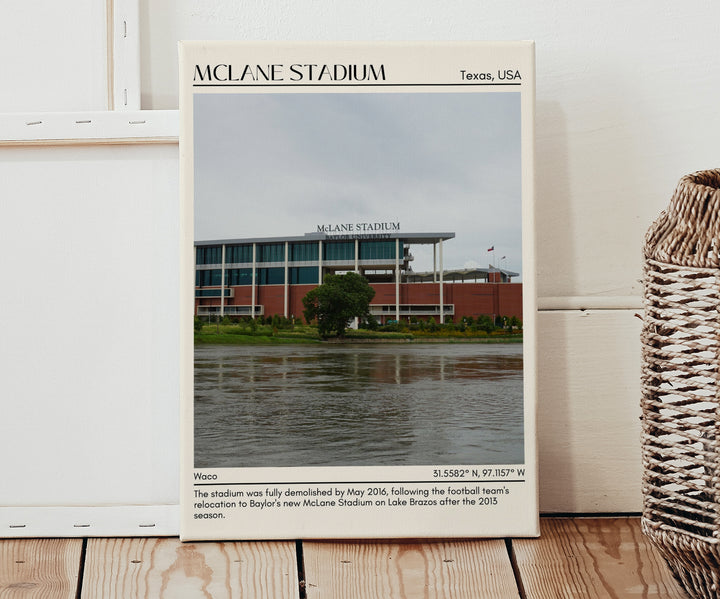 McLane Stadium Football Minimal Wall Art