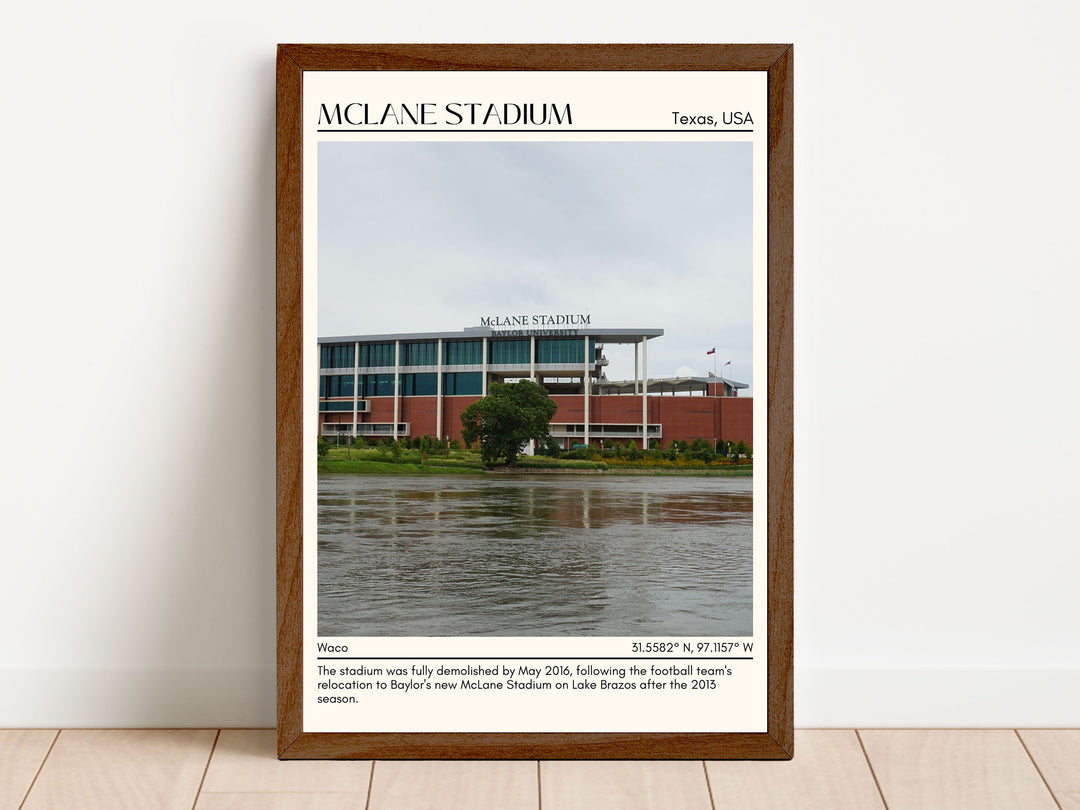 McLane Stadium Football Minimal Wall Art