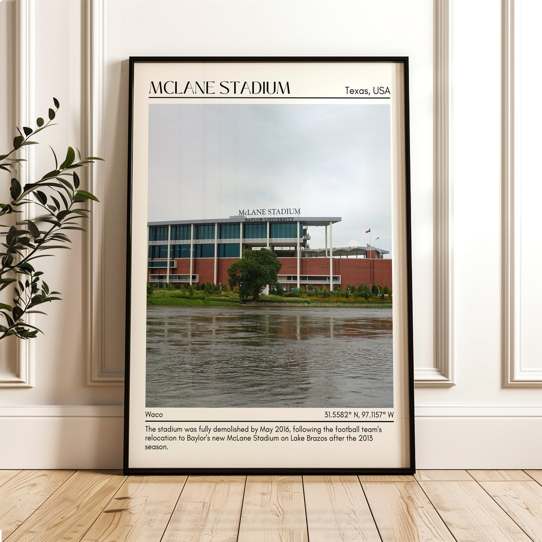 McLane Stadium Football Minimal Wall Art