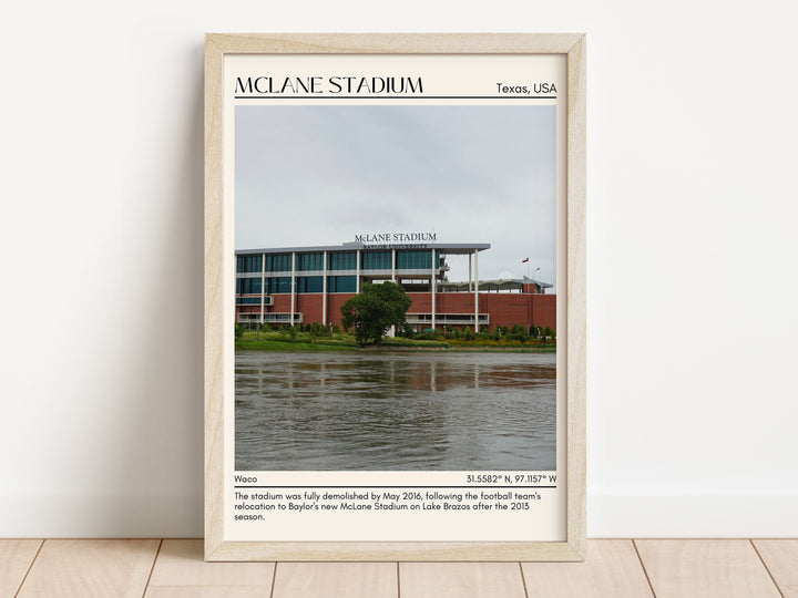 McLane Stadium Football Minimal Wall Art