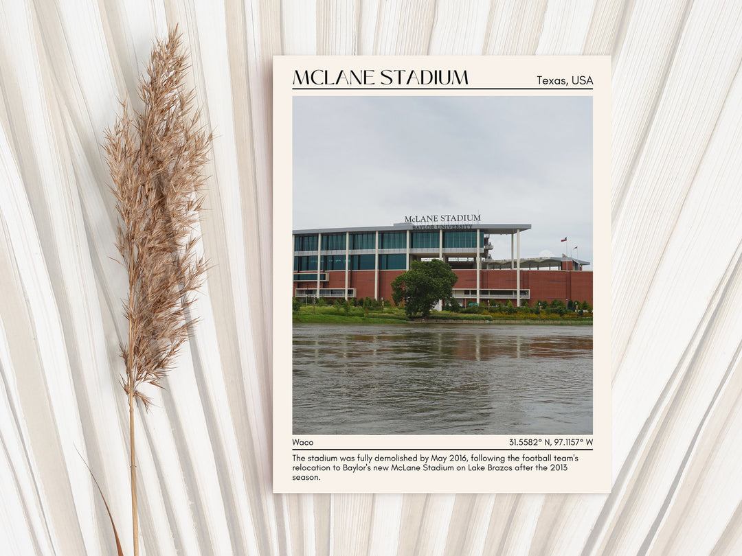 McLane Stadium Football Minimal Wall Art