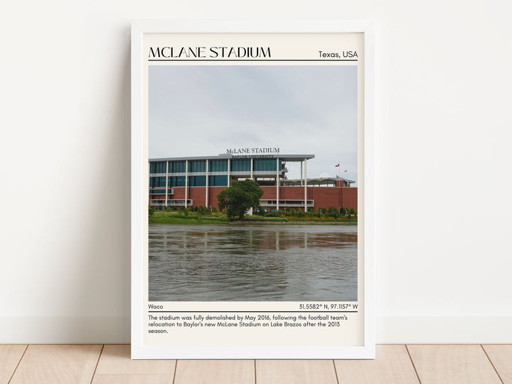 McLane Stadium Football Minimal Wall Art