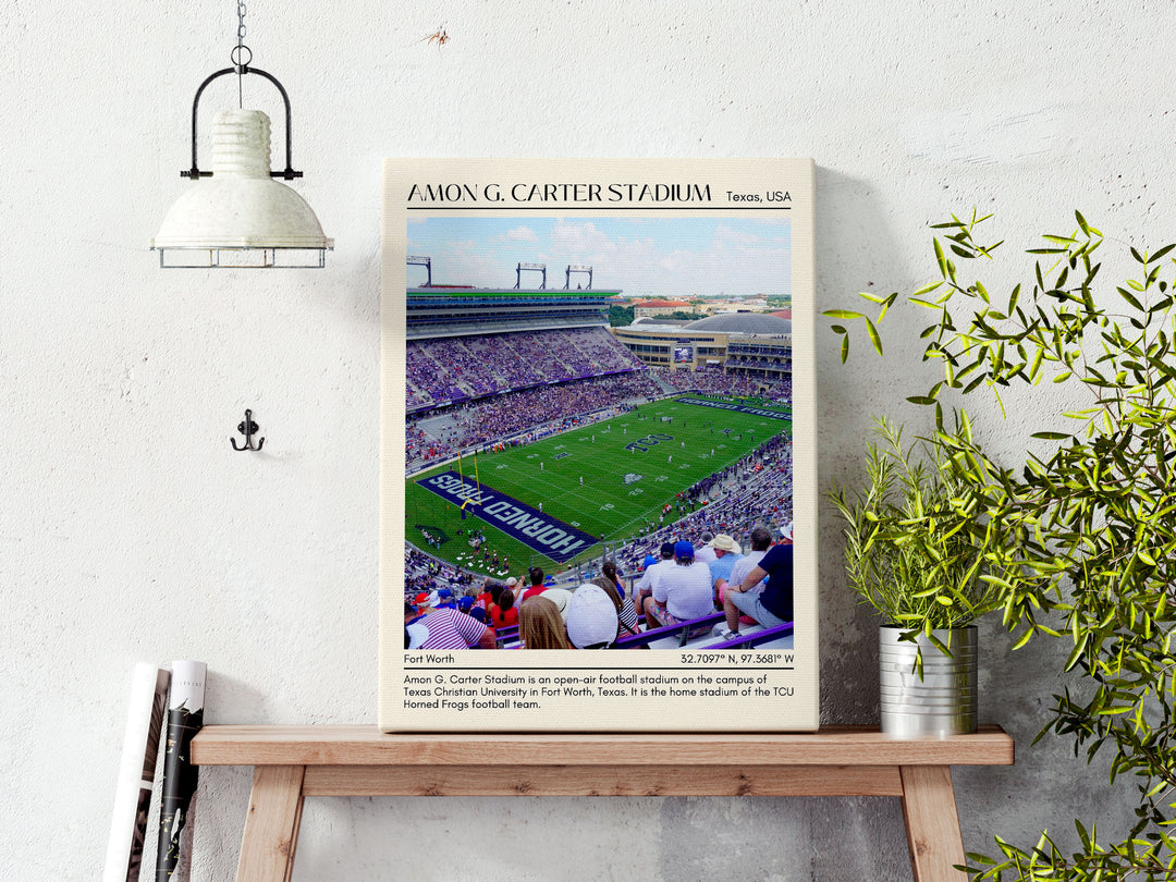 Amon G. Carter Stadium Football Minimal Wall Art