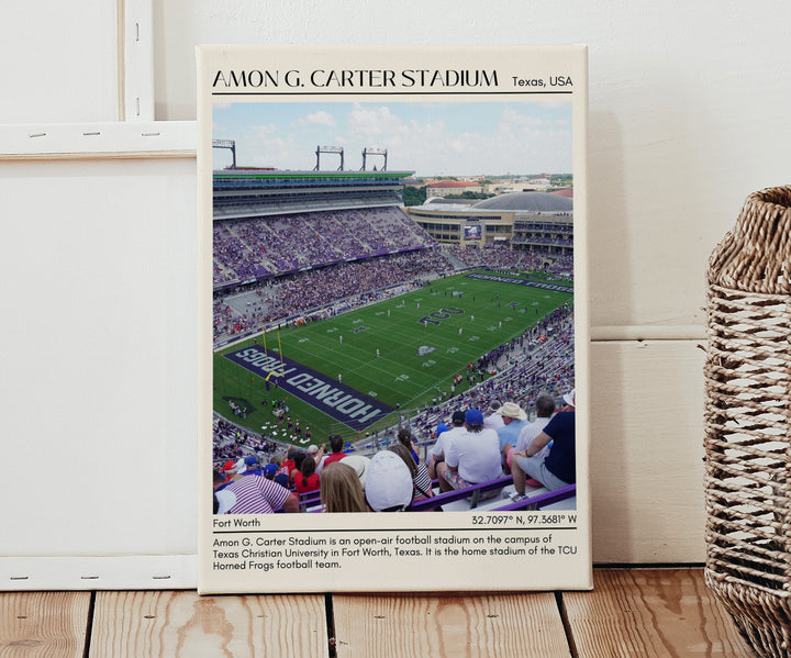 Amon G. Carter Stadium Football Minimal Wall Art