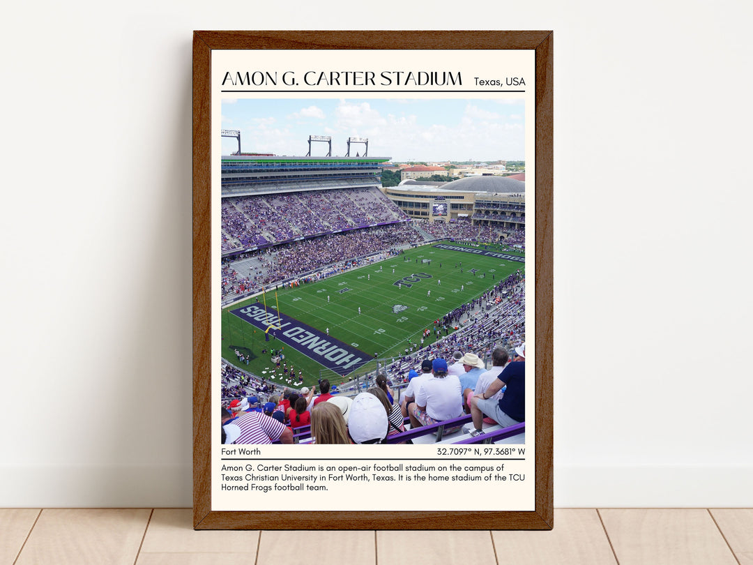 Amon G. Carter Stadium Football Minimal Wall Art