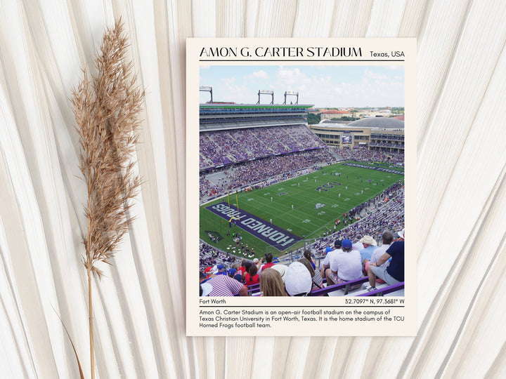 Amon G. Carter Stadium Football Minimal Wall Art