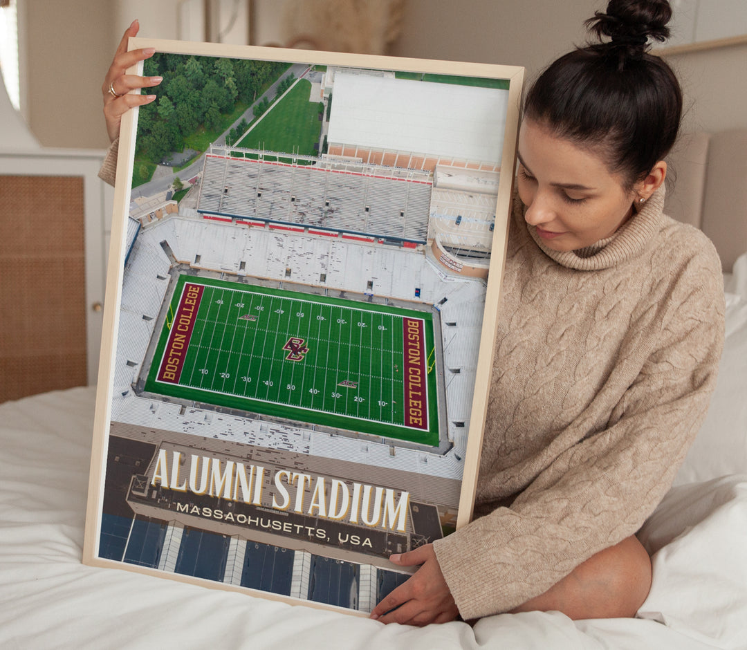 Alumni Stadium Football Wall Art