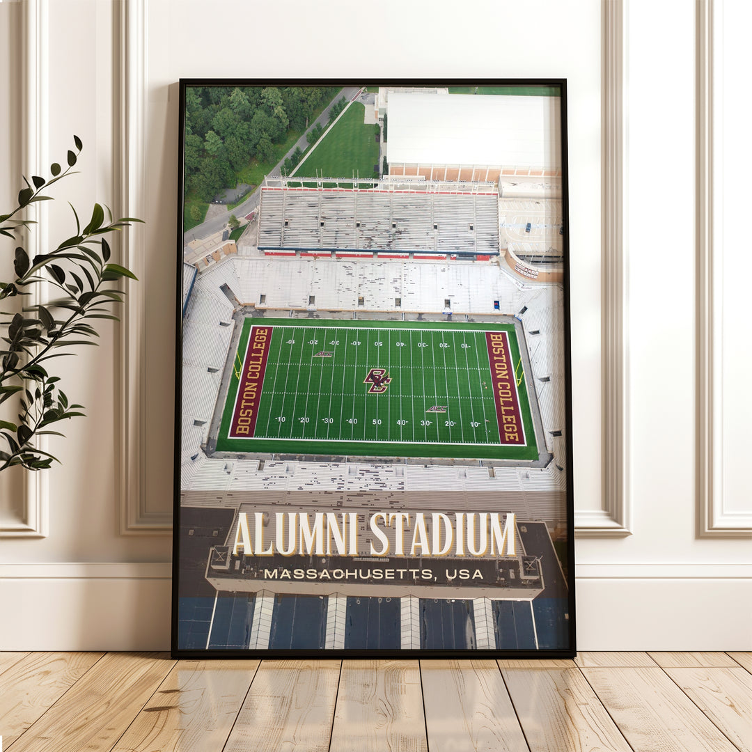 Alumni Stadium Football Wall Art