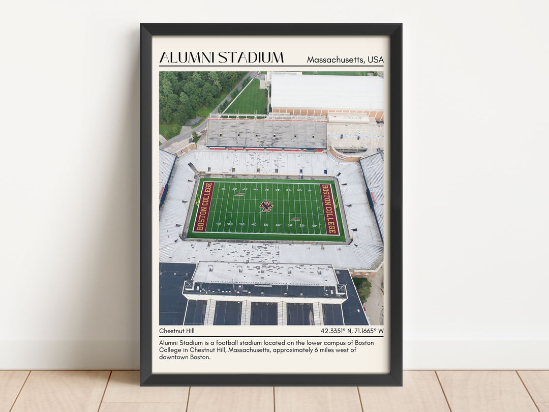 Alumni Stadium Football Minimal Wall Art