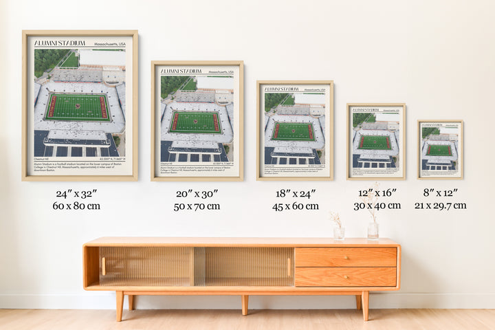 Alumni Stadium Football Minimal Wall Art