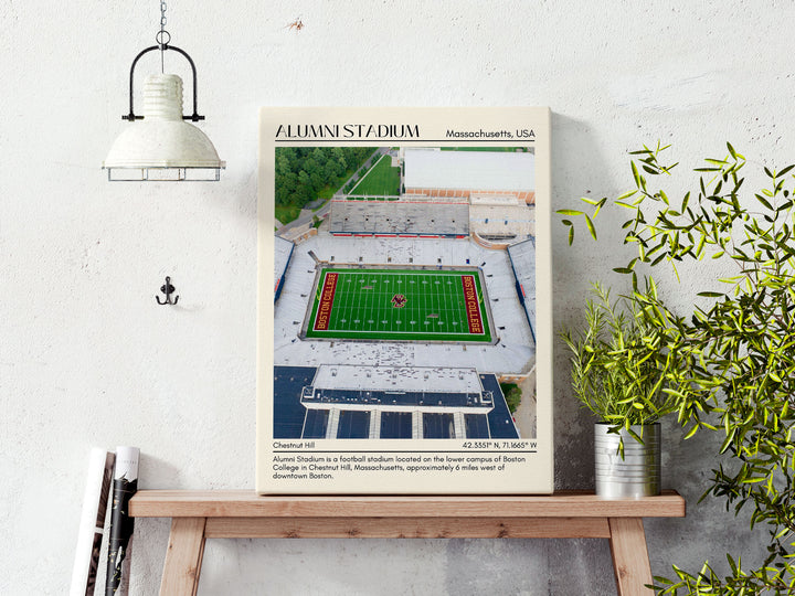 Alumni Stadium Football Minimal Wall Art