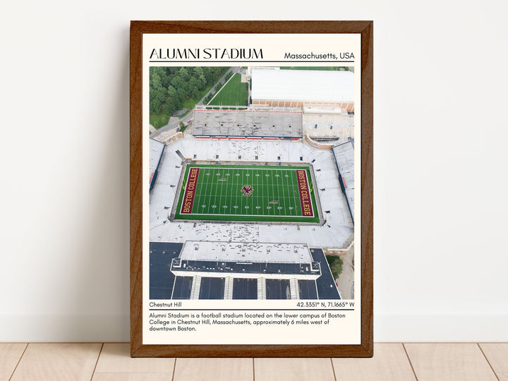 Alumni Stadium Football Minimal Wall Art