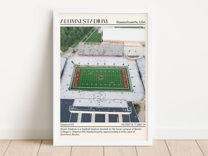 Alumni Stadium Football Minimal Wall Art