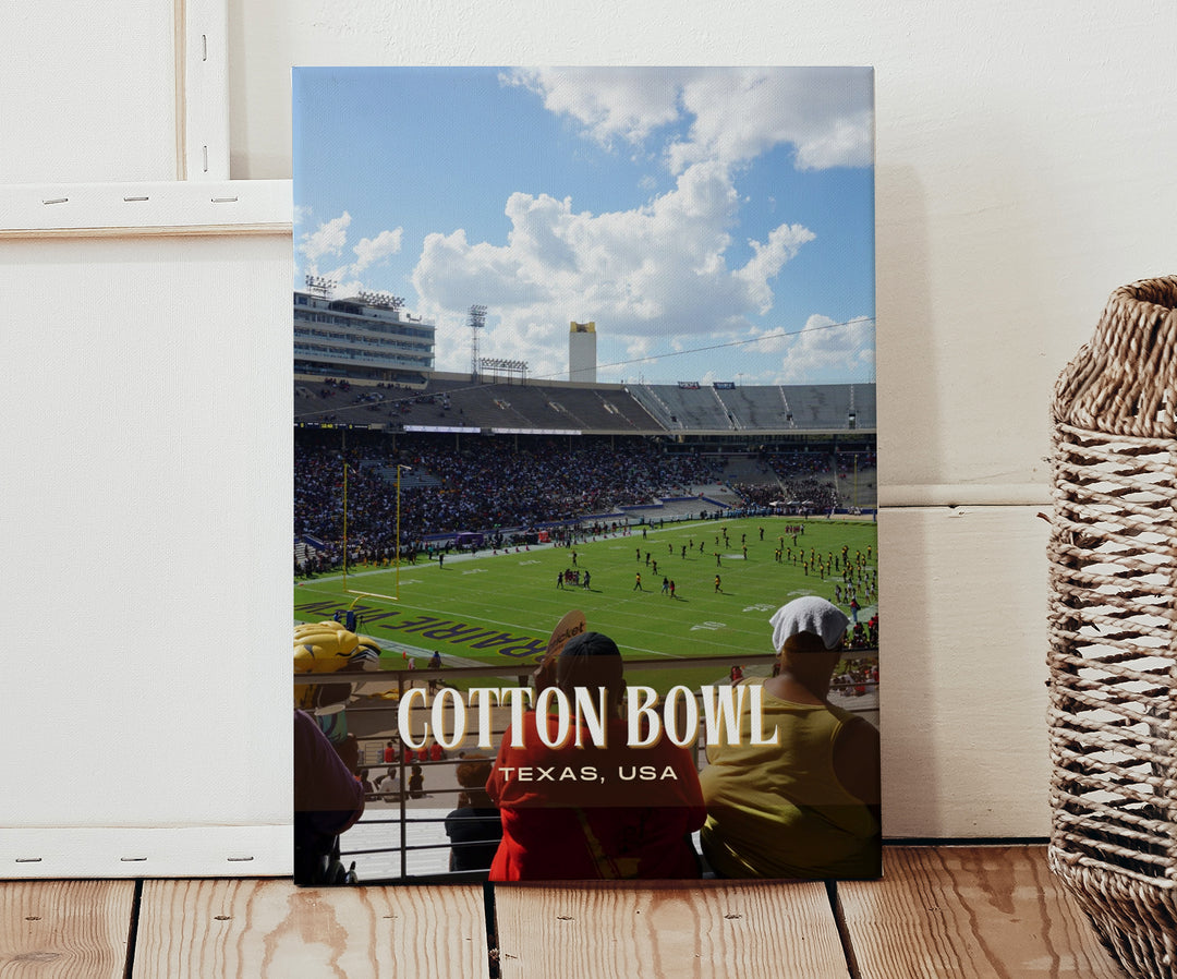 Cotton Bowl Stadium Football Wall Art