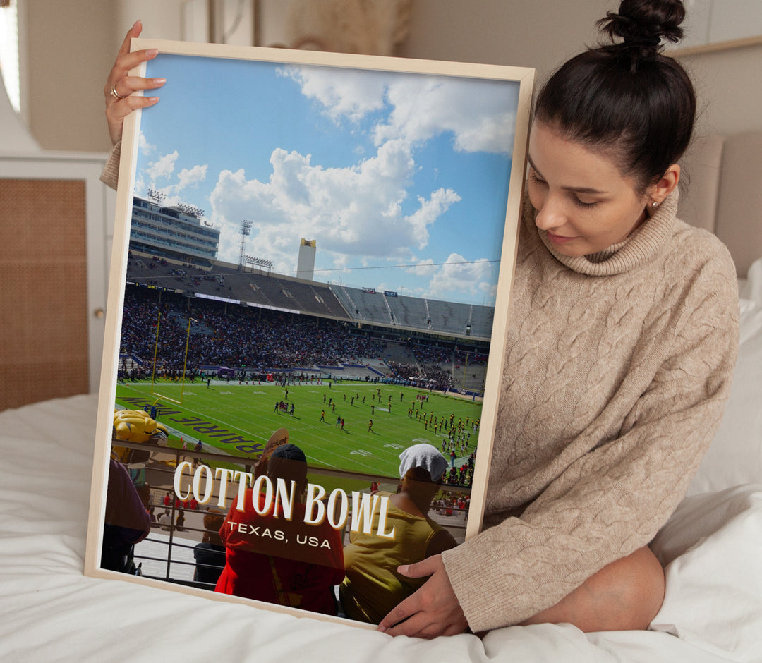 Cotton Bowl Stadium Football Wall Art