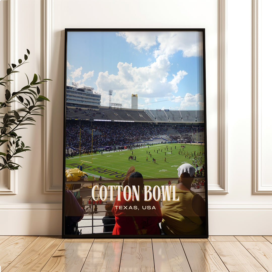 Cotton Bowl Stadium Football Wall Art