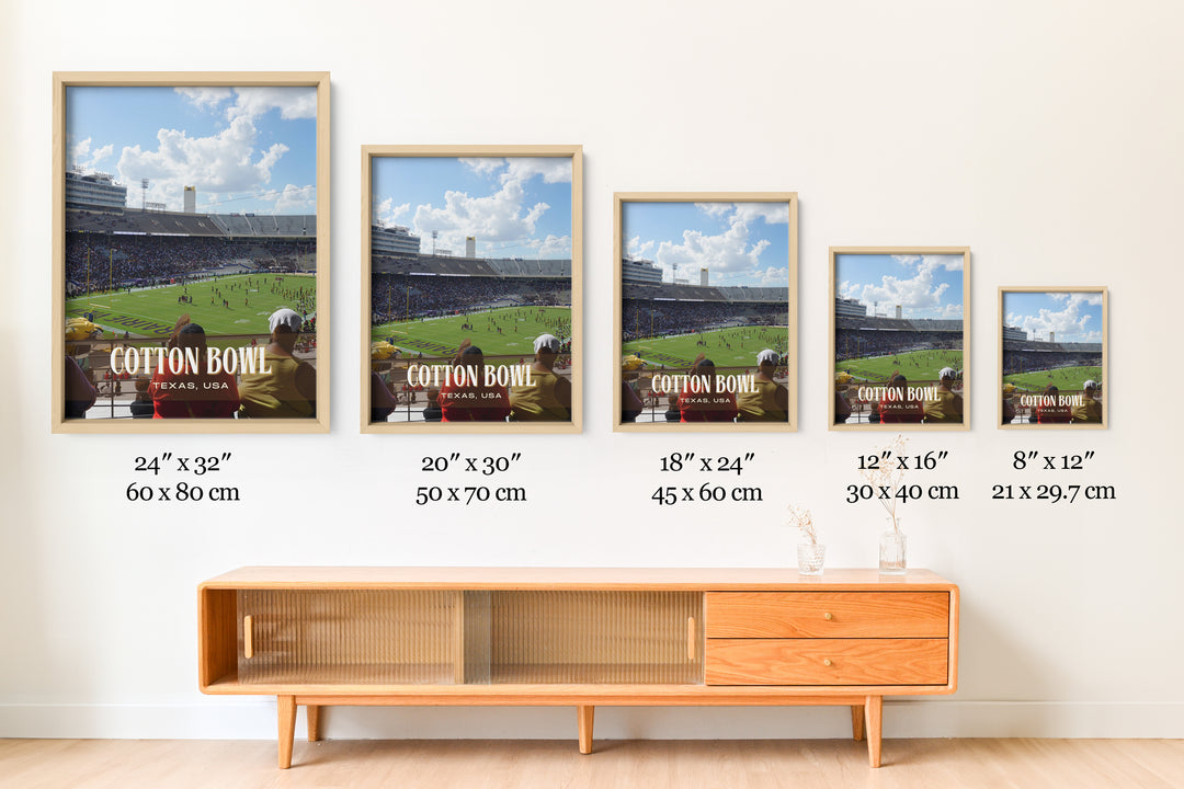 Cotton Bowl Stadium Football Wall Art