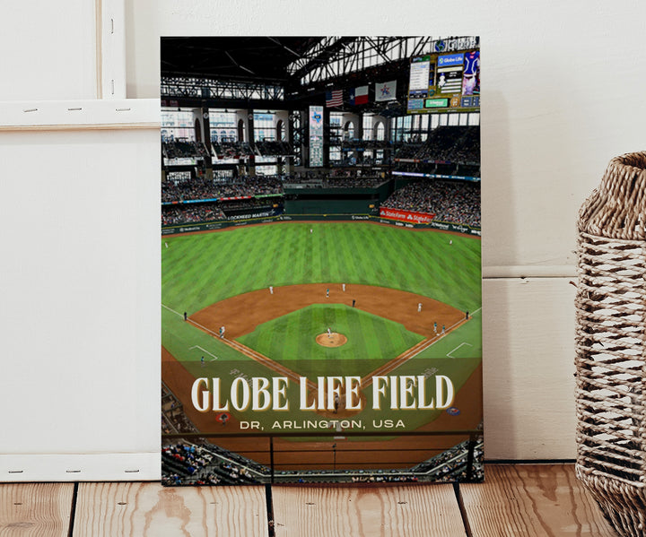 Globe Life Field Stadium Baseball Wall Art