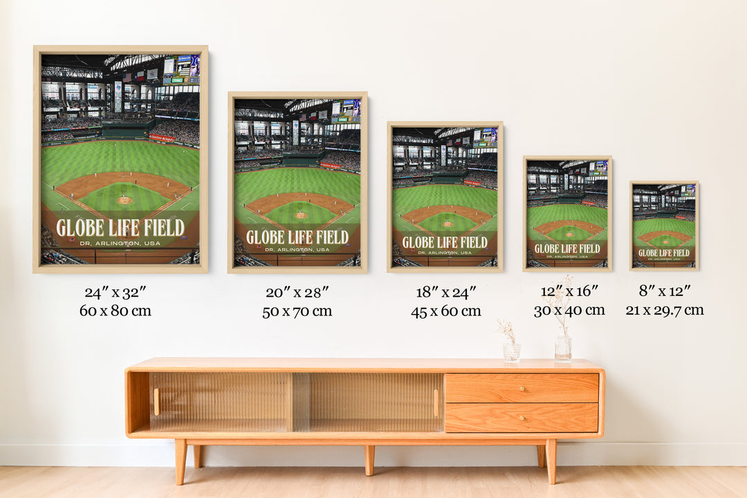 Globe Life Field Stadium Baseball Wall Art