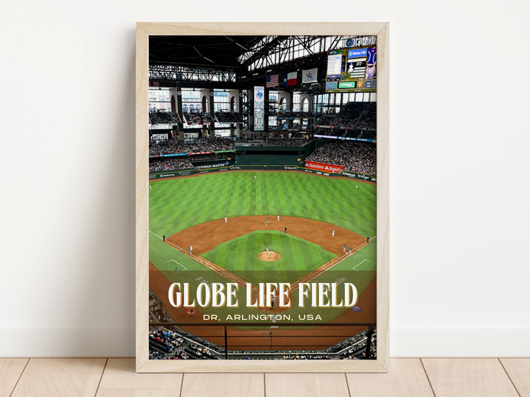 Globe Life Field Stadium Baseball Wall Art