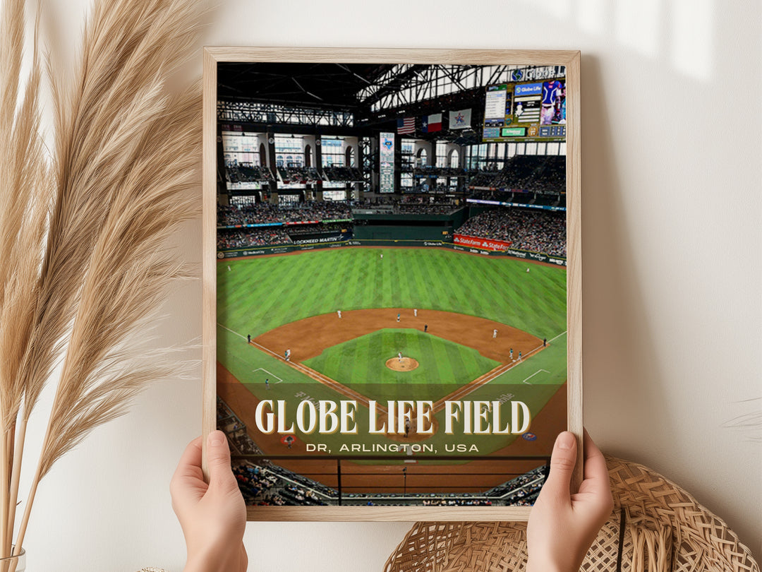 Globe Life Field Stadium Baseball Wall Art