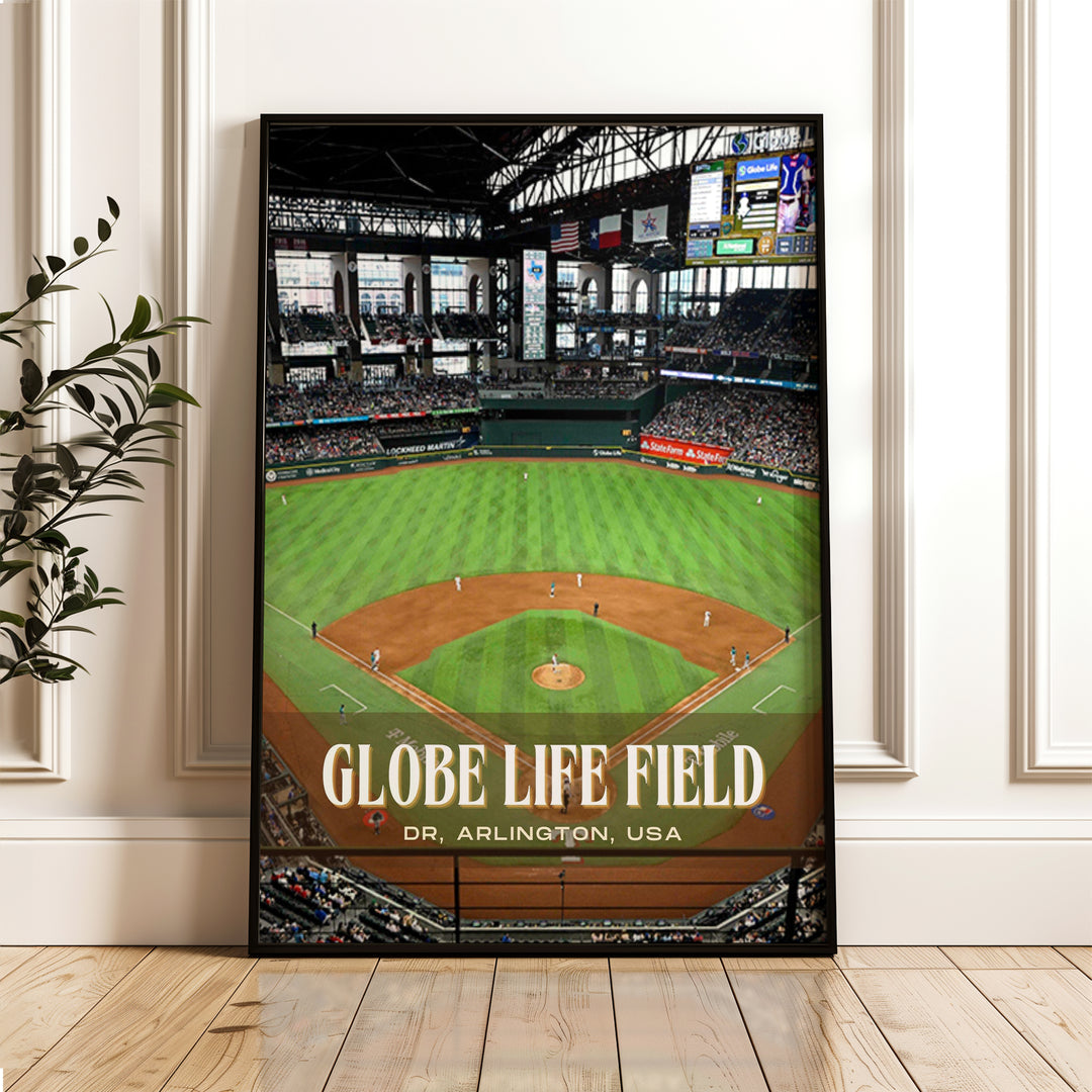 Globe Life Field Stadium Baseball Wall Art