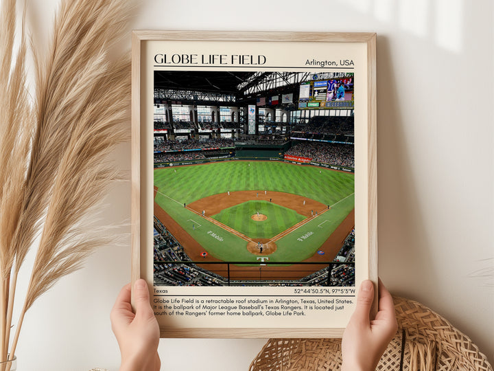 Globe Life Field Stadium Baseball Minimal Wall Art