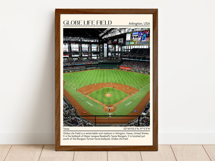 Globe Life Field Stadium Baseball Minimal Wall Art