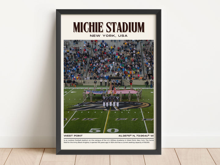 Michie Stadium Football Retro Wall Art