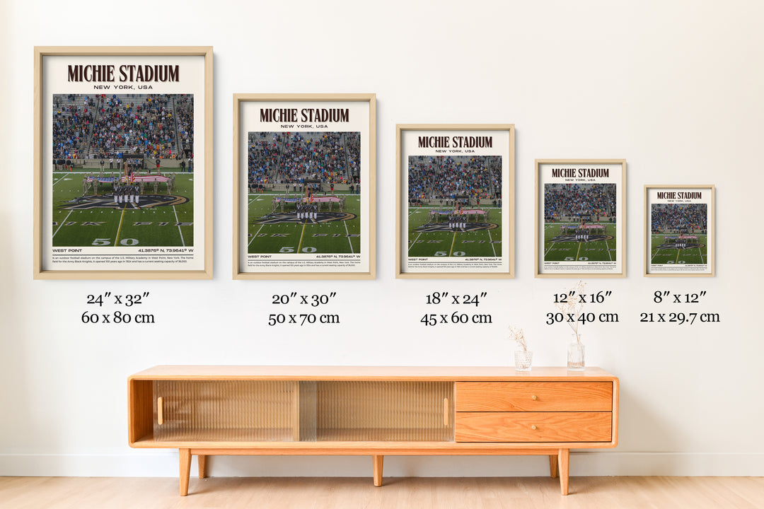 Michie Stadium Football Retro Wall Art