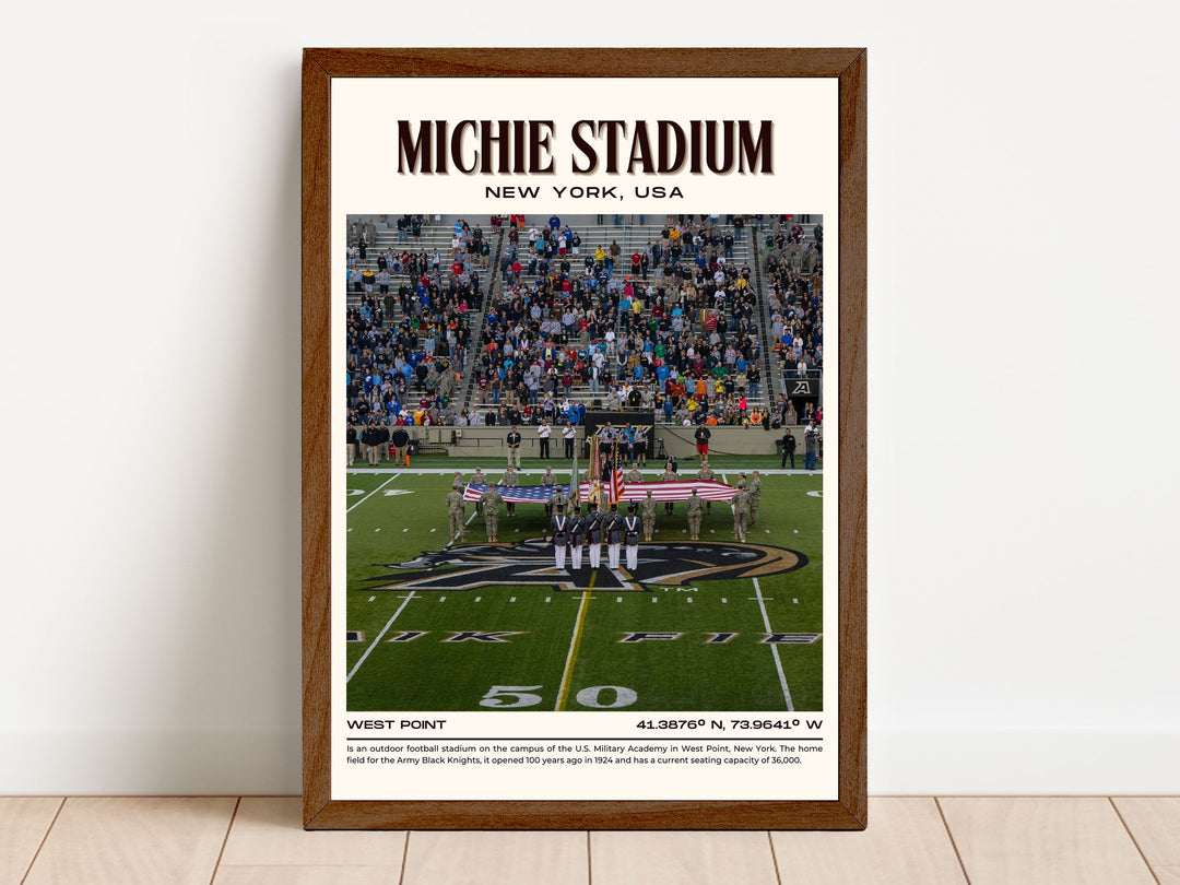 Michie Stadium Football Retro Wall Art