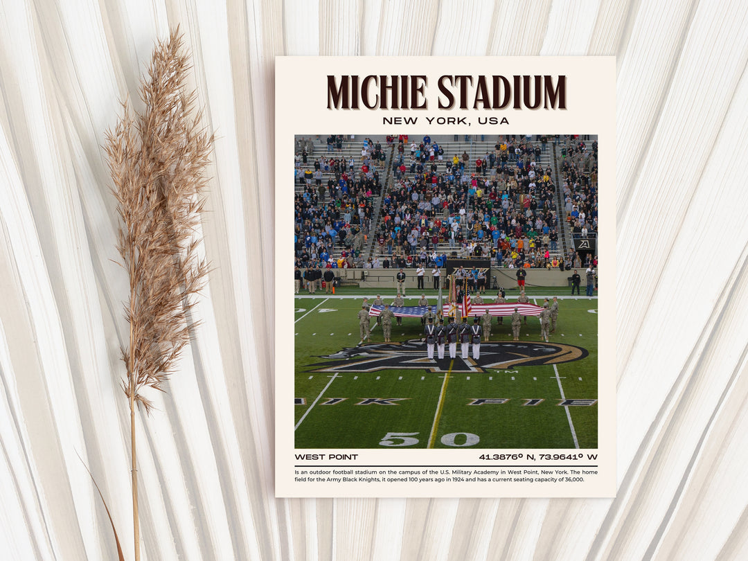 Michie Stadium Football Retro Wall Art