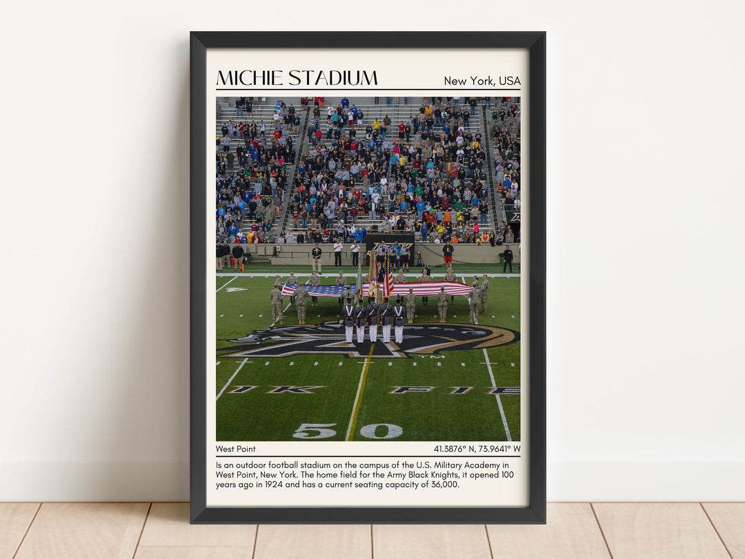 Michie Stadium Football Minimal Wall Art