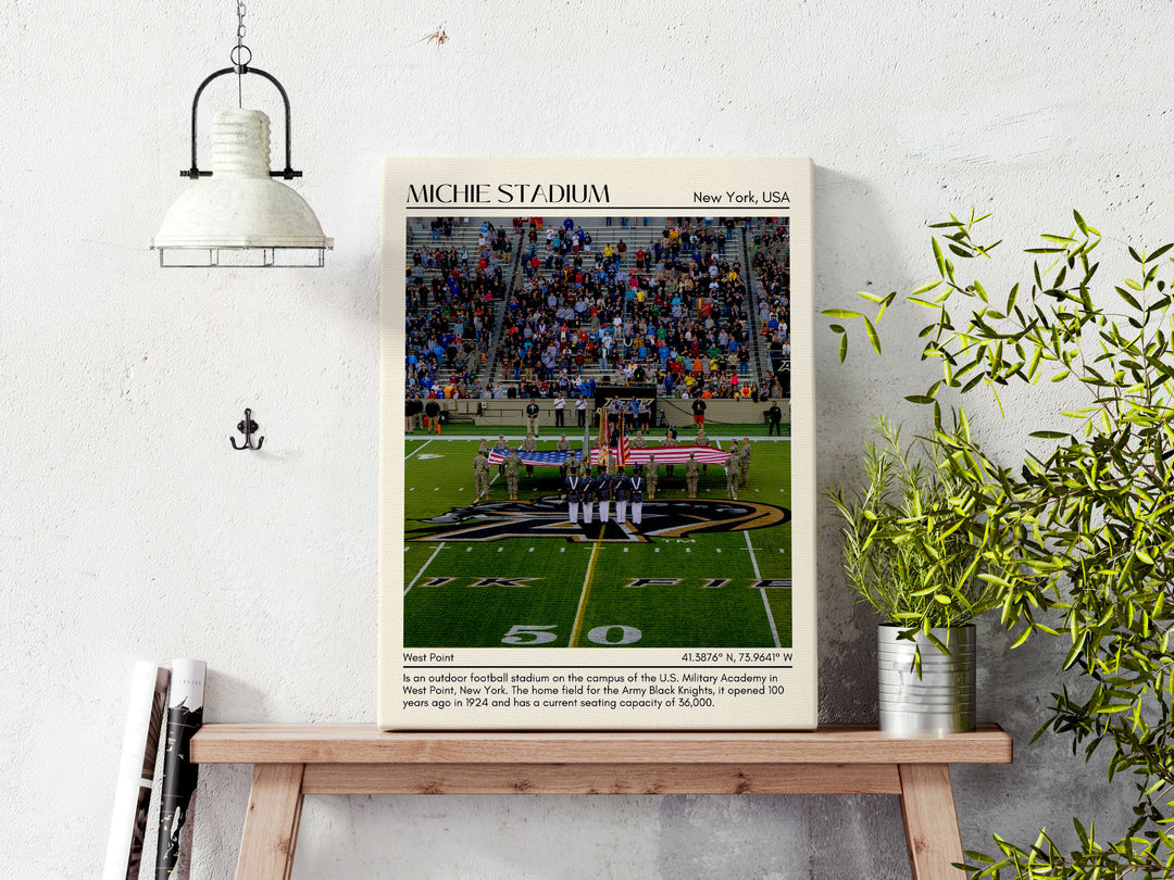 Michie Stadium Football Minimal Wall Art