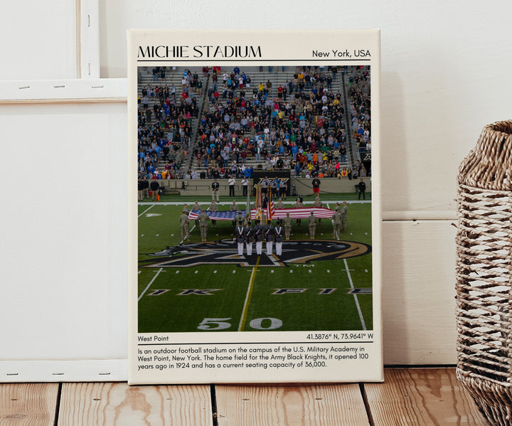 Michie Stadium Football Minimal Wall Art