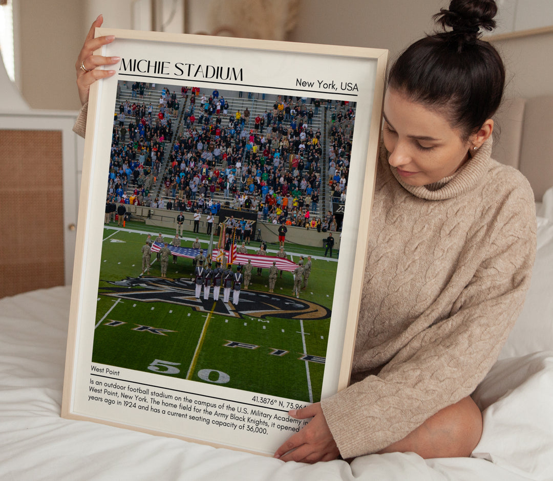 Michie Stadium Football Minimal Wall Art