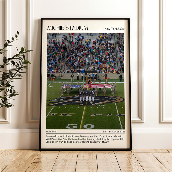 Michie Stadium Football Minimal Wall Art