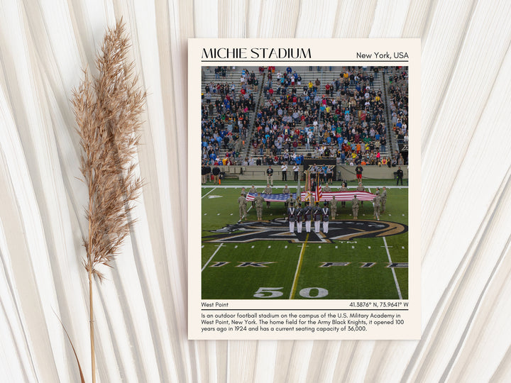 Michie Stadium Football Minimal Wall Art