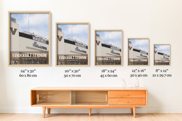 Vanderbilt Stadium Football  Wall Art