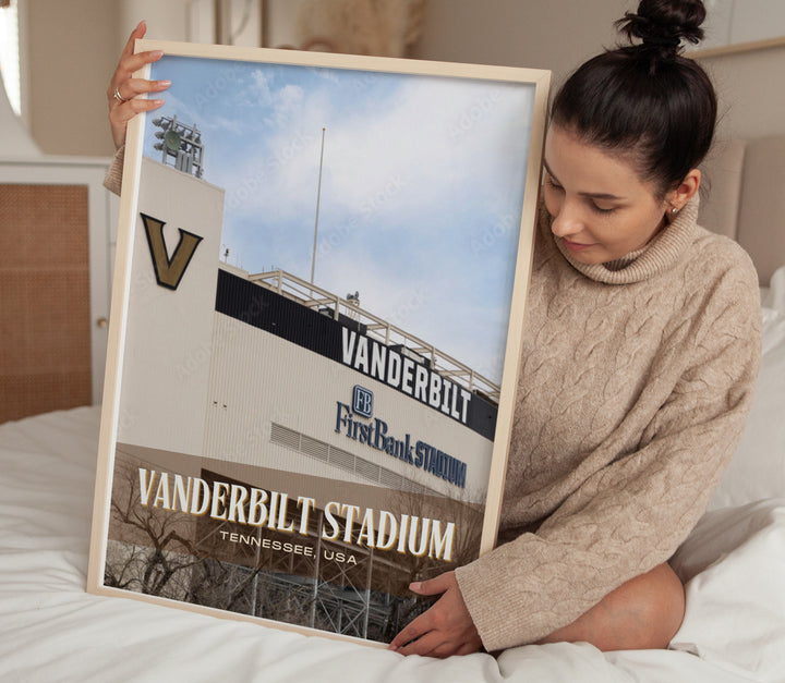 Vanderbilt Stadium Football  Wall Art